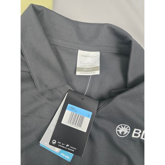 Nike Golf Dri-FIT Polo Shirt Women's Medium Performance Top Gray Logo - Picture 9 of 10
